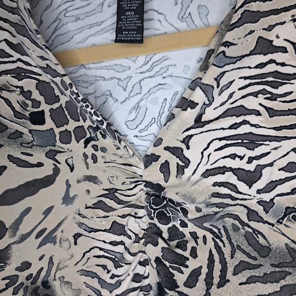 Josephine Chaus Animal Print Sleeveless- Black and Cream Women's XXL #51 - Picture 4 of 7